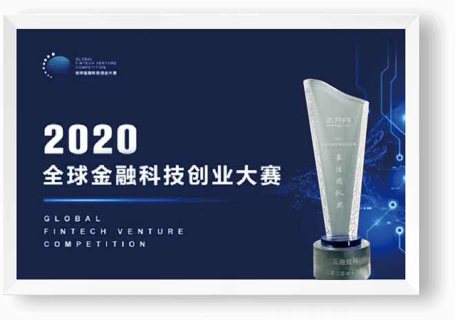 全球金融科技创业大赛“50强&最佳团队奖”